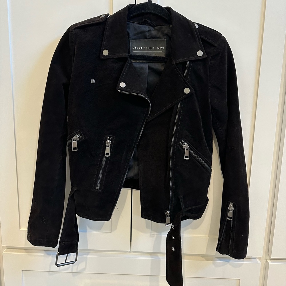 Genuine Leather Suede Biker Jacket
